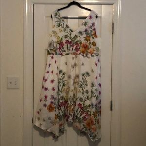 NWT Johnny Was Asymmetrical Hem Floral Dress Size XL